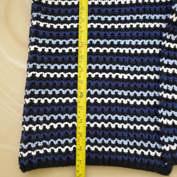 Anthropologie FRNCH Paris Black Multi-color Striped Duster Cardigan One Size - Picture 11 of 13